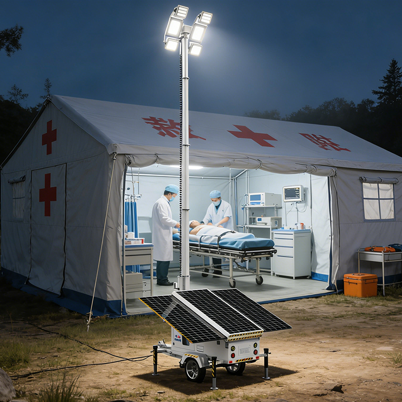 移動式光伏發(fā)電儲能應(yīng)急照明災(zāi)害報(bào)警搶險(xiǎn)救災(zāi)一體化方艙